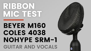 Video thumbnail for Test #2 Coles 4038, Beyerdynamic M 160, NoHype Audio SRM-1(stereo) Ribbon Microphone Comparison by Gear and Sound