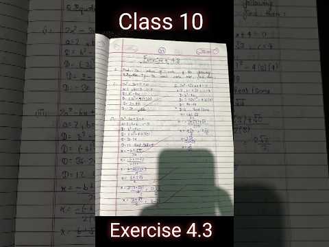 NCERT maths class 10th chapter 4 Quadratic Equation Exercise 4.3 solution #mathstricks #solutions✨💫