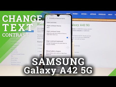 How to Activate High Contrast Text in Samsung Galaxy A42 - Find Display Settings