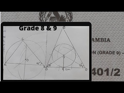 Construction of perpendiculars and bisectors on a triangle.
