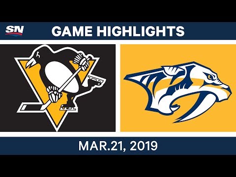NHL Game Highlights | Penguins vs. Predators - March 21, 2019