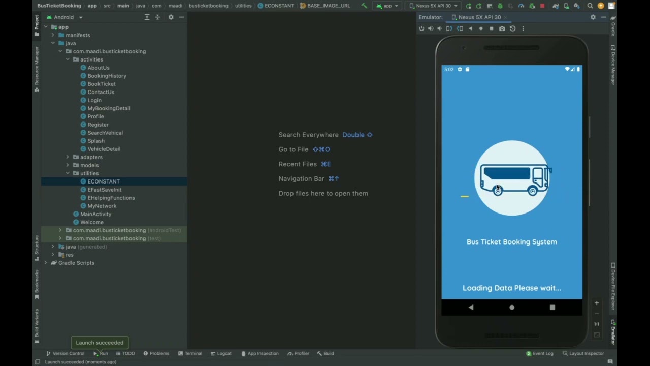 Bus Ticket Booking System | Android Project Tutorial | Android CRUD Project