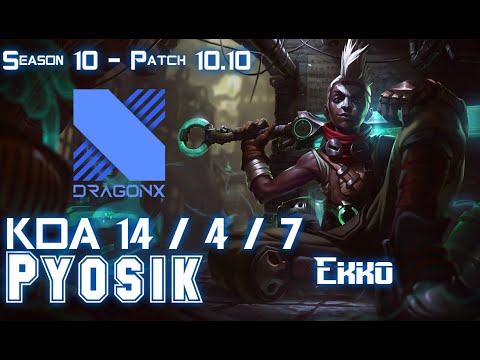 DRX Pyosik EKKO vs NIDALEE Jungle - Patch 10.10 KR Ranked