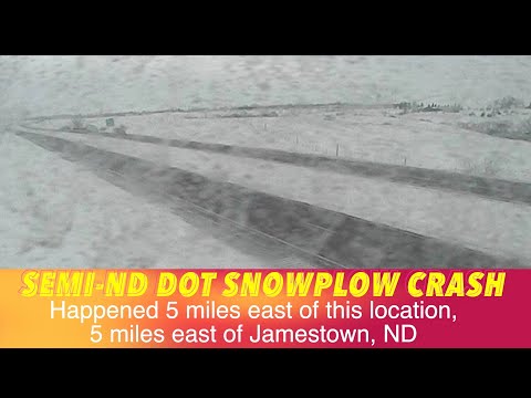 Saturday Afternoon Semi-ND DOT Snowplow Crash Near Jamestown, ND