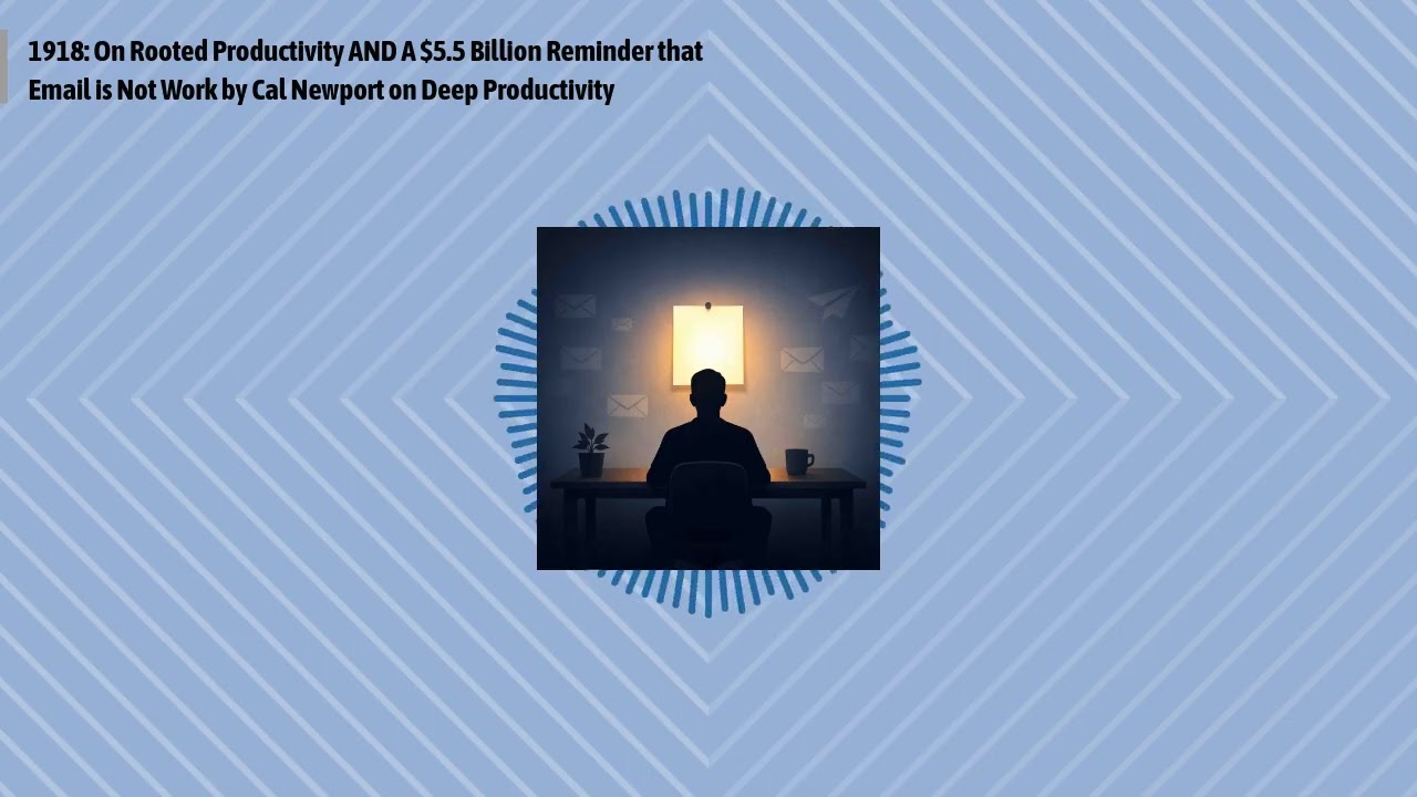 1918: On Rooted Productivity AND A $5.5 Billion Reminder that Email is Not Work by Cal Newport...