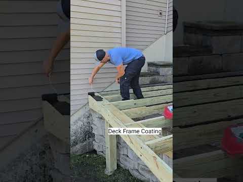 "Testing out this Deck Frame Coating by FastenMaster"