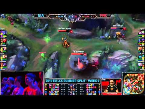 Giants vs Fnatic | LCS EU 2015 Summer | 11. nap 3. meccs