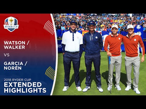 Sergio Garcia & Alex Norén vs Bubba Watson & Jimmy Walker | Extende Highlights | 2018 Ryder Cup