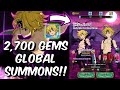 2,700 Gems Global Assault Mode Meliodas Summons - 6/6 DAY ONE?!? - Seven Deadly Sins: Grand Cross