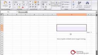 Excel Grundkurs  Zellen einfuegen loeschen