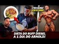 A INCRIVEL DIETA DE RUFF DIESEL A 1 DIA DO ARNOLD!! *carb up de apenas 2780kcal*