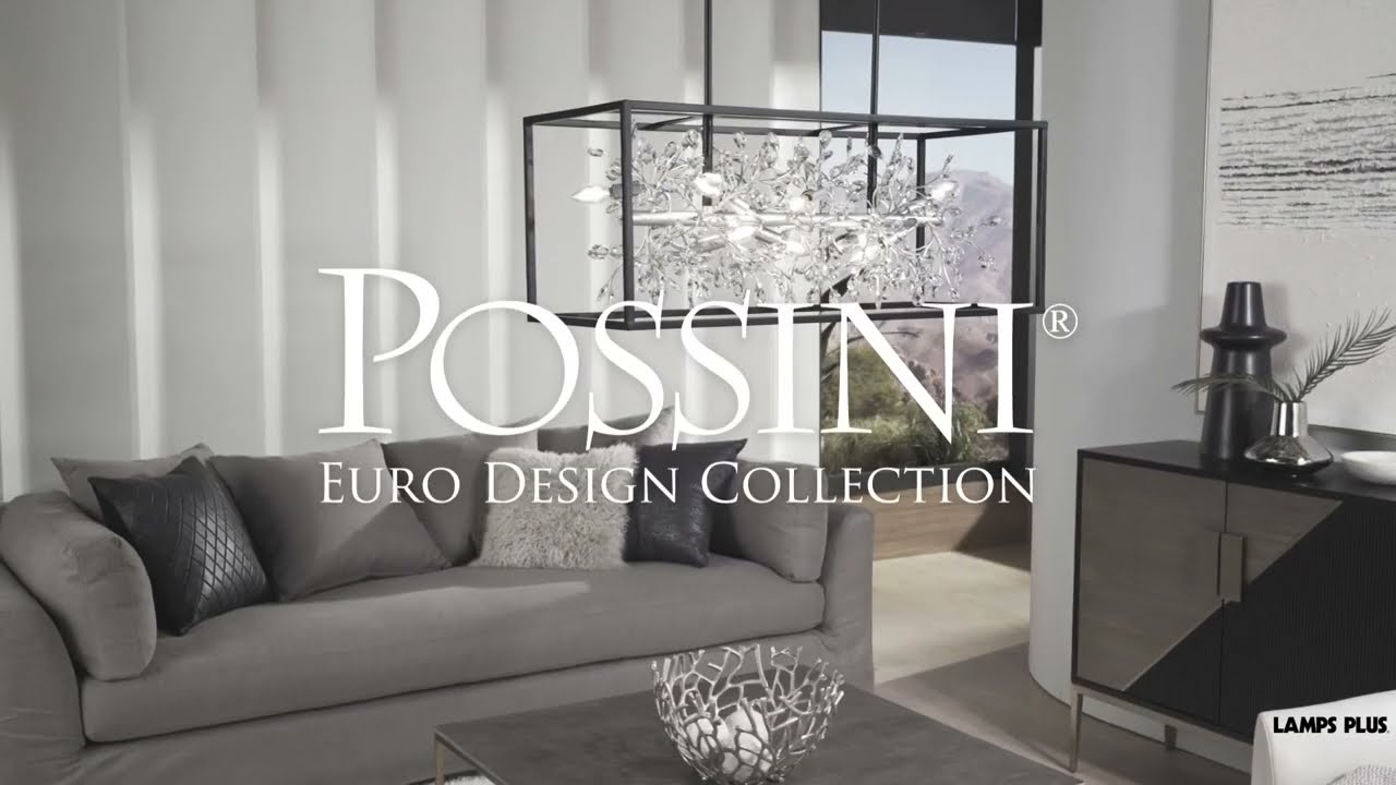 Video 1 Watch A Video About the Possini Euro Carrine Black and Crystal 8 Light Island Pendant