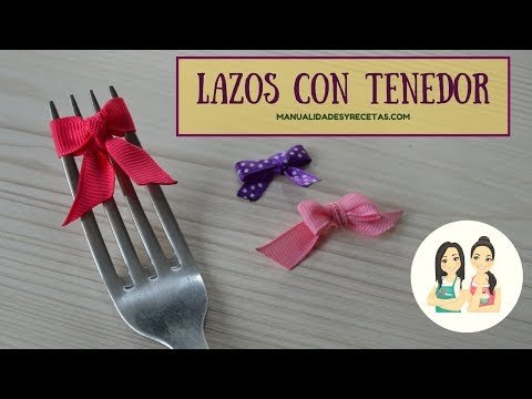 DIY: Cómo hacer un lazo con ayuda de un tenedor. Manualidades y Recetas.