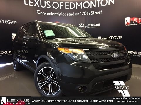 Used Black 2013 Ford Explorer 4WD Sport Walkaround Review | Stettler Alberta