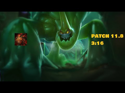 Zac full jungle clear red start patch 11.8 in 3:16 (1 smite left, no leash) (Obsolete)