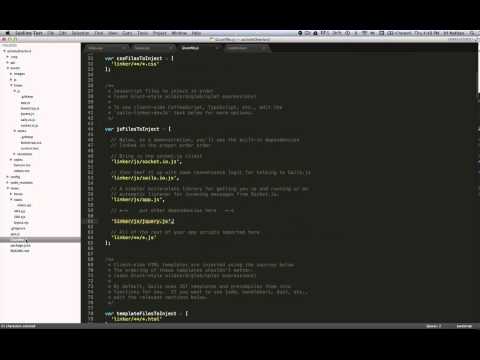 Building a Sails Application: Ep2a - adding jquery, custom.less, minor footer changes