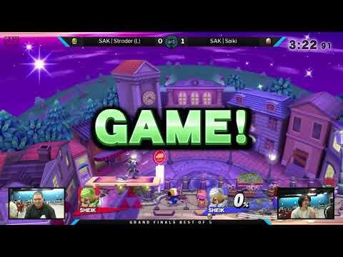 AZML Season 1 Smash 4 Finals Grand Finals - SAK|Saiki (Greninja/Sheik) vs SAK|Stroder (Green Sheik)