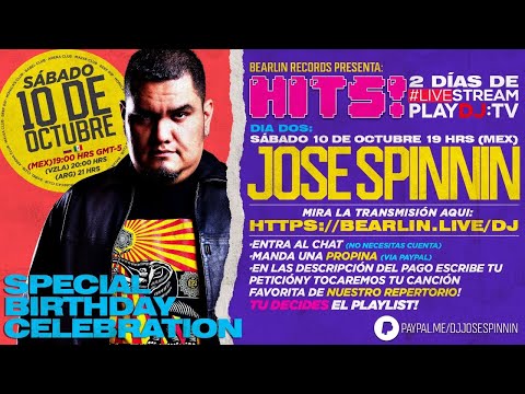 HITS! By Jose Spinnin Cortes (Special Birthday Hangout!/Celebración especial de Cumpleaños!)