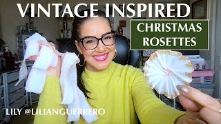 Easy Vintage Inspired Crepe Paper Rosettes for Junk Journal Embellishments - Christmas Crafts