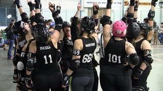 preview picture of video 'TCRD Tri City Thunder vs BRG Brandywine Belligerents P1 12 April 2014 Roller Derby'