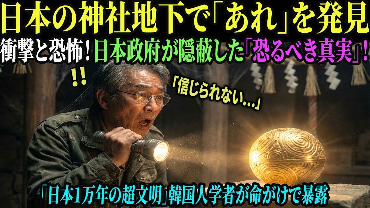 【海外の反応】封印された神社の地下で見つかった「あれ」に世界が震えた…韓国人トップ学者が祖国を裏切って暴露した「日本1万年の秘密」