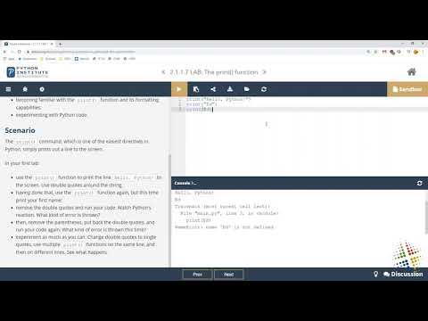 Python Institute lab 2.1.1.7