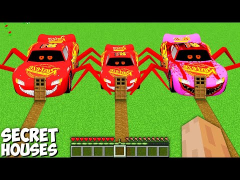Whats inside SPIDER LIGHTNING MCQUEEN exe Family in Minecraft Gameplay Animation