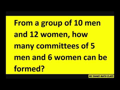 3rd YouTube video about how many different committees can be formed