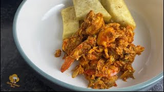Mackerel Fish Sauce with Fried yam 🤤