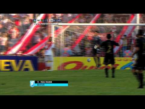 Gol de Magnín. Instituto 2 Chacarita 2.Fecha 11.Torneo Primera B Nacional.FPT