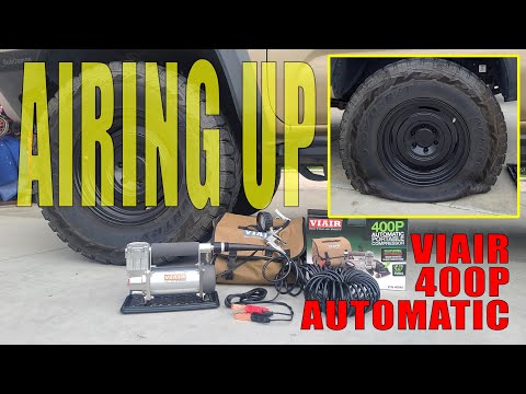 Viair 400P Automatic Air Compressor - Airing up a totally flat tire! Test and Review
