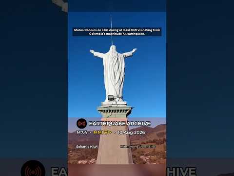 Statue Appears to Dance During M7.4 Colombia Earthquake 🇨🇴