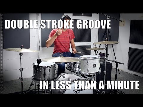 Crazy Double Stroke Groove in less than a Minute - Daily Drum Lesson