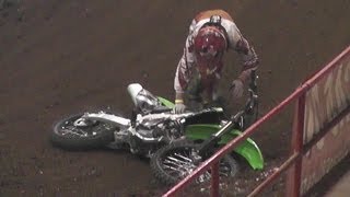 preview picture of video 'Arenacross Crashes And Pit Bike Racing - American Arenacross Series - Springfield, MO'