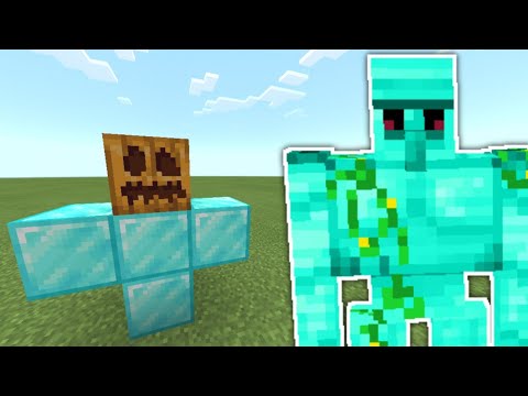How to summon a diamond golem in minecraft