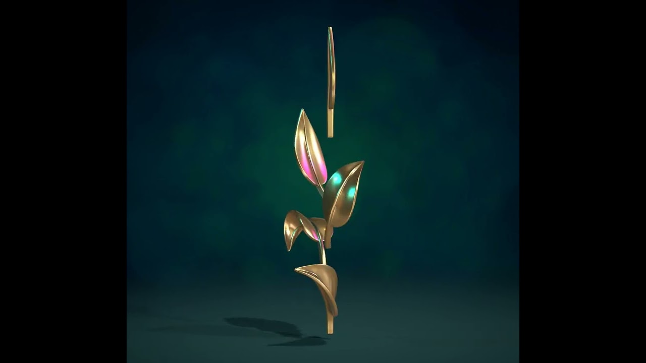 F&uuml;nf Bl&auml;tter 3D Druckmodell