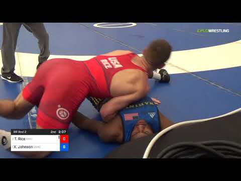 2018 UWW Cadet And U23 Nationals/U23 Greco-Roman 63 RR Rnd 2 - Travis Rice (NMU-) Vs. Xavier Johns