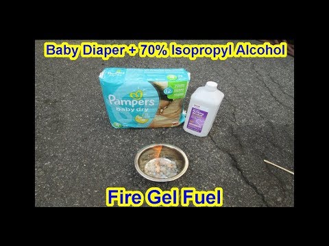 Fire Gel Fuel Stove - Baby Pampers Diaper and 70% Isopropyl Alcohol - DIY - Storm Snow Emergency