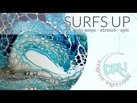 #116. SURFS UP | Acrylic Pouring for Beginners