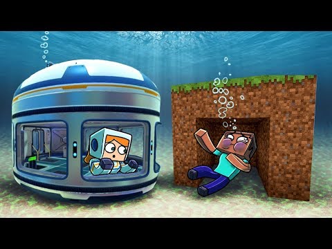 Minecraft | UNDERWATER BASE DEFENSE - Real Shark Attack! (Base Challenge)