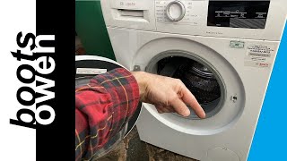 How to open sticky filter: Bosch Varioperfect EcoSilence drive washing machine: stuck full of water
