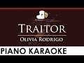 Olivia Rodrigo - Traitor - HIGHER Key (Piano Karaoke Instrumental)