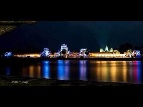 Angkor Wat Temple At Night