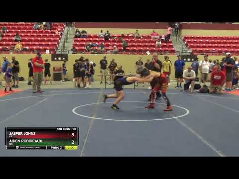 98 Lbs 3rd Place Match - Jasper Johns, KS Vs Aiden Robideaux, OK 8b56
