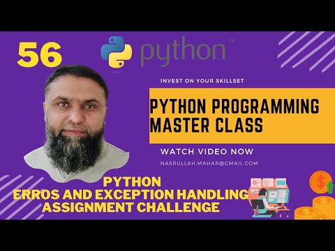 Error Exception Handling Assignment Challenge Pythonpython Programming Master Classnasrullah Mahar