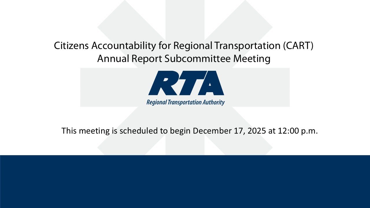 Citizens Accountability for Regional Transportation (CART) Annual Report Subcommittee Meeting