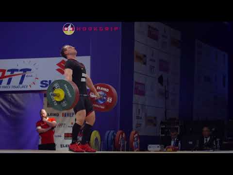 Nico Muller (77) - 143kg & 148kg Snatches @ 2017 European Championships