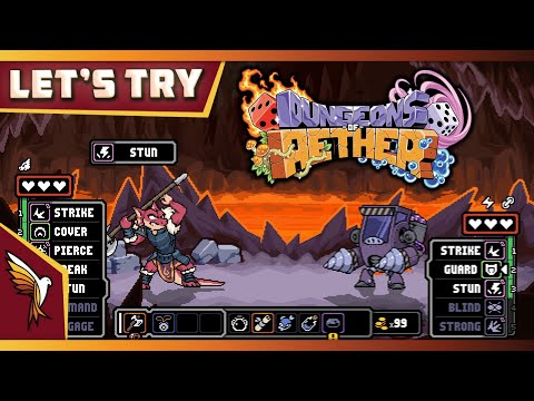 Dungeons of Aether - DEMO | GamePlay | Let's Try (Turn-Based Dice Drafting Game)