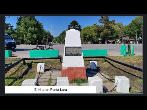 Hito del proyecto de puente entre Punta Lara y Colonia en Ensenada Buenos Aires Argentina 