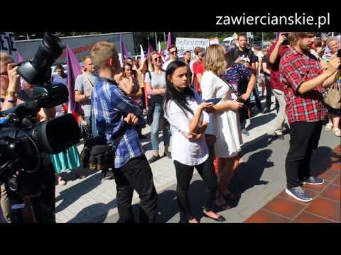 zawiercianskie.pl - Pikieta w sprawie Huty Szkła w Zawierciu
